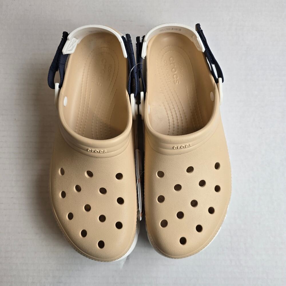 Crocs Duet Max II Clogs Size Men's 12 Shitake Water Shoes Adjustable Straps - Picture 2 of 5